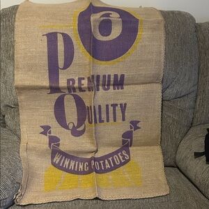 Premium Quality Burlap Sack - Purple and Yellow 2 pack